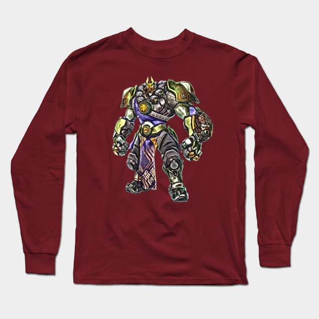 Overwatch Reinhardt Wujing Skin Long Sleeve T-Shirt by Green_Shirts